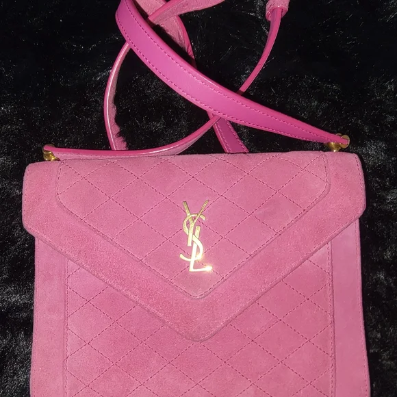 Yves Saint Laurent Pink Quilted Crossbody Bag - Picture 2 of 11